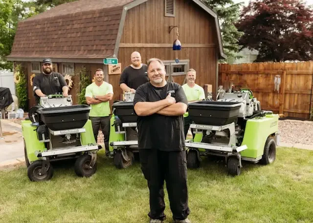 Field of Dreams lawn care team equipment prepared for treatment visits